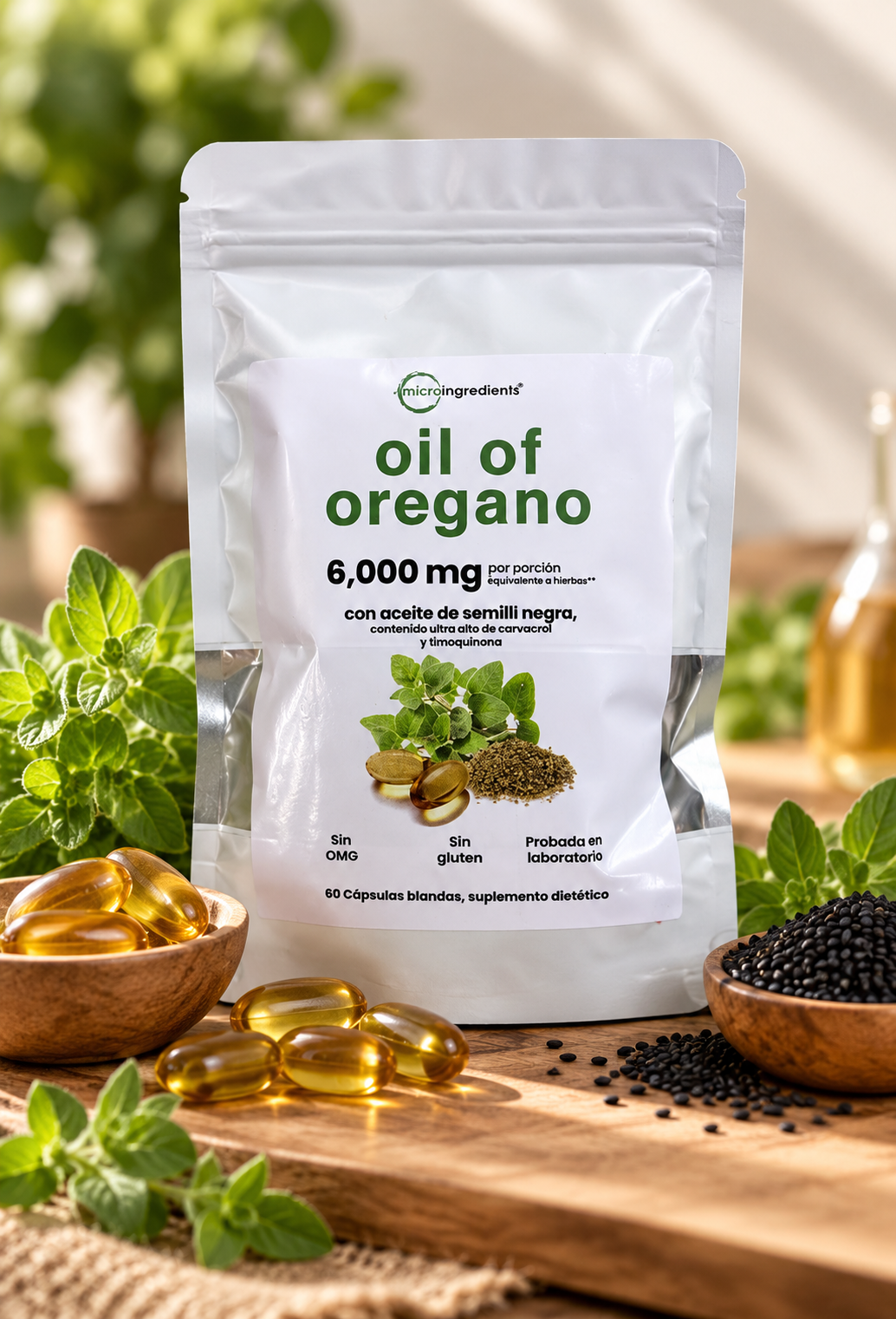 Aceite De Orégano 6000 Mg 60 capsulas